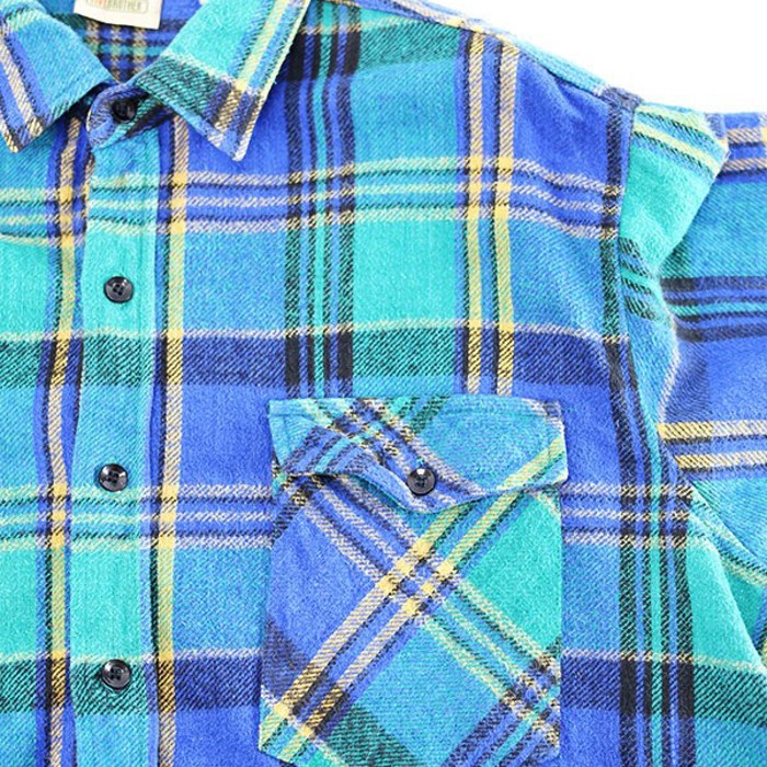 90s-00s FIVE BROTHER Inside Out Fabric Heavy Nel Shirt Size XL | Vintage.City 古着屋、古着コーデ情報を発信