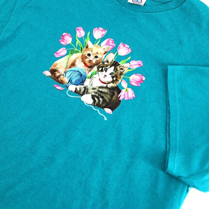 90s-00s DELTA Cat Animal Graphic T-Shirt Size XL | Vintage.City 古着屋、古着コーデ情報を発信