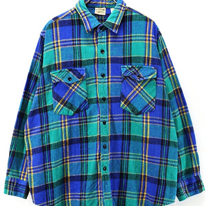 90s-00s FIVE BROTHER Inside Out Fabric Heavy Nel Shirt Size XL | Vintage.City 古着屋、古着コーデ情報を発信