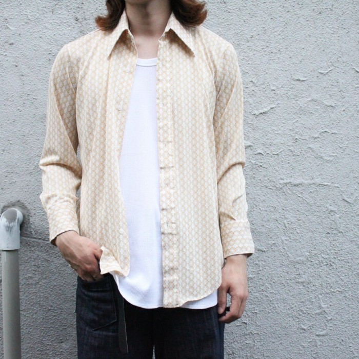 70s cassino multi pattern shirt | Vintage.City