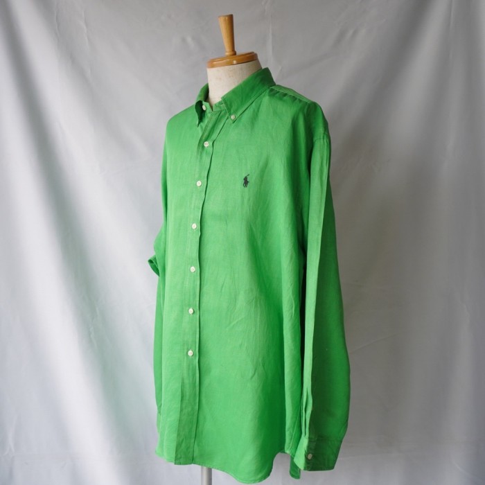 90's Ralph Lauren / BLAKE / Silk Linen BD Shirts / 90年代
