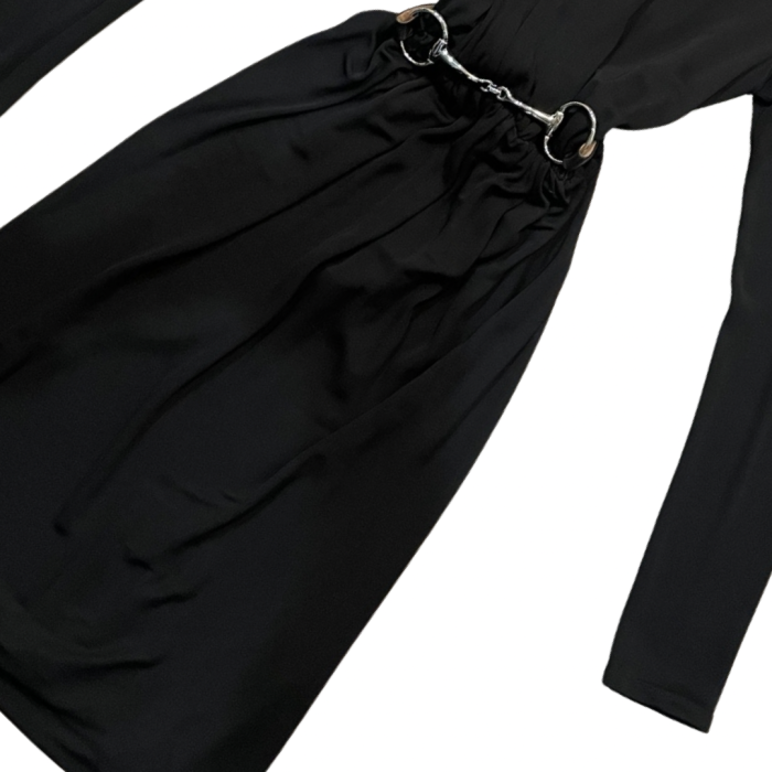 Gucci Dress with Horsebit Belt Black | Vintage.City 古着屋、古着コーデ情報を発信