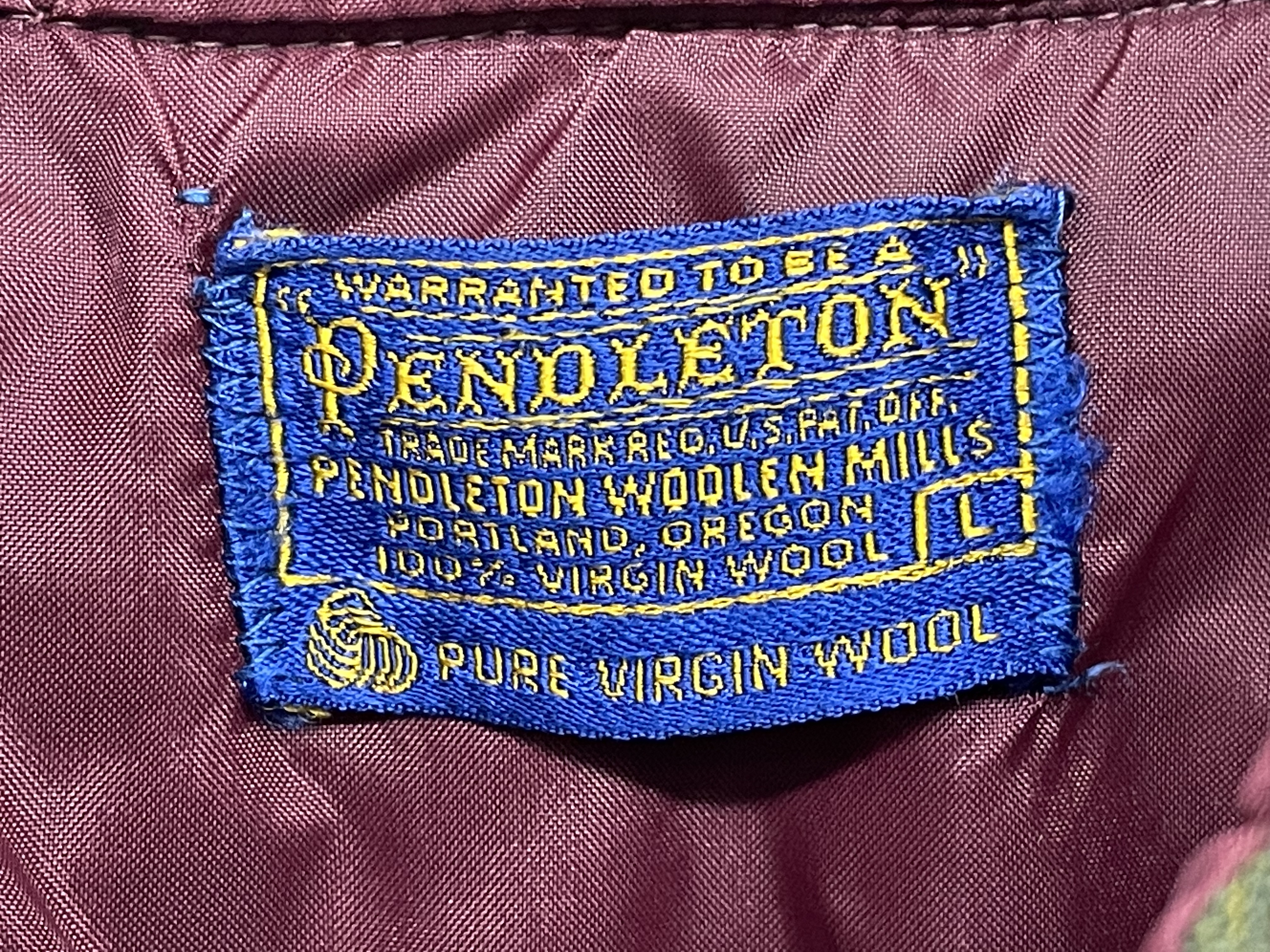 PENDLETON ペンドルトン 90s 米国製 チェック 赤黒 ウールコート