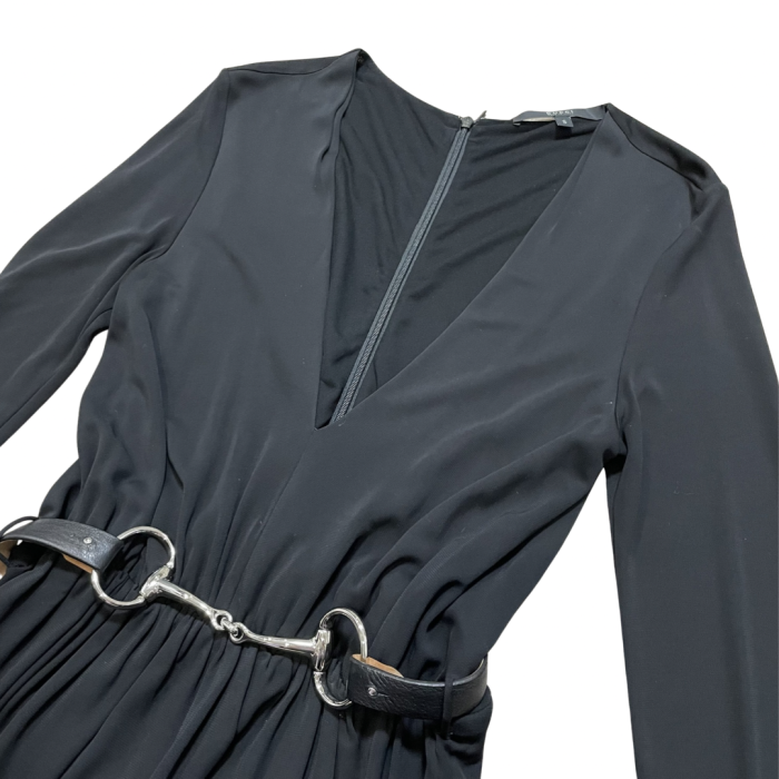 Gucci Dress with Horsebit Belt Black | Vintage.City Vintage Shops, Vintage Fashion Trends
