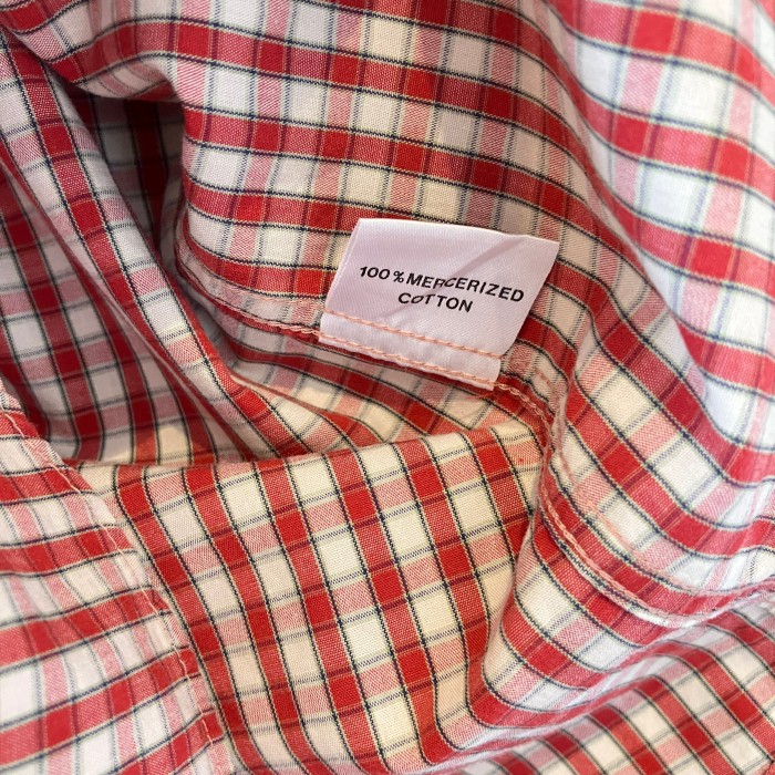 JOHN HENRY チェックシャツ S/S レッド〜オレンジ Mサイズ | Vintage.City 古着屋、古着コーデ情報を発信