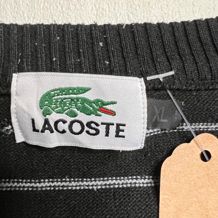 LACOSTE   ニット　XL   刺繍　ボーダー | Vintage.City 古着屋、古着コーデ情報を発信