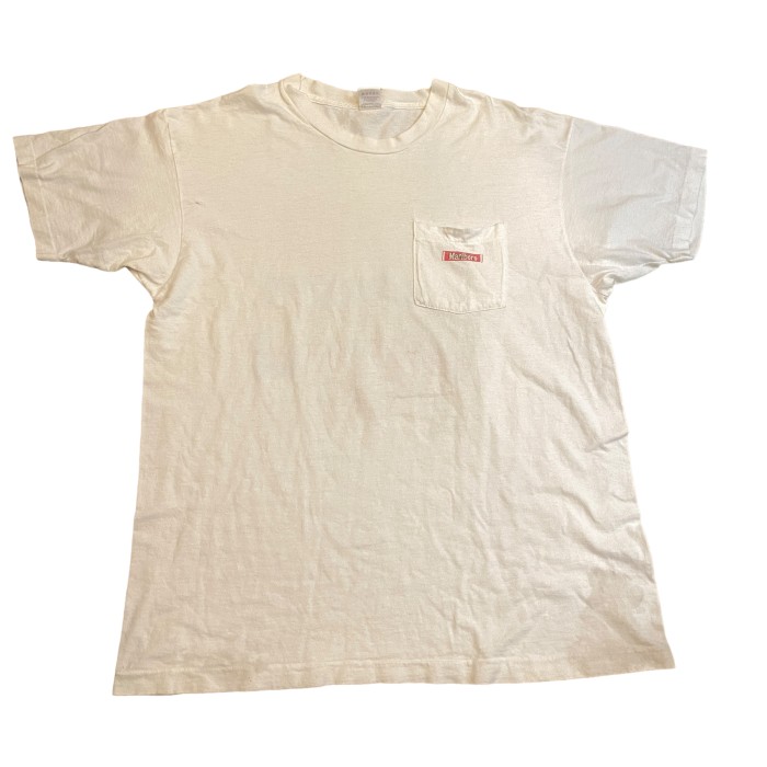 90sUSA製　Marlboroマルボロ　ポケットTシャツ 　XL たばこ