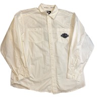 USED 08 ハーレーダビットソン ロゴ刺繍 シャツ XL ホワイト | Vintage.City 古着屋、古着コーデ情報を発信