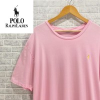 RalphLauren 90's Tシャツ ワンポイントロゴ　オーバーサイズ　刺繍ロゴ　ラルフローレン　ピンク　ポロ　POLO | Vintage.City 빈티지숍, 빈티지 코디 정보
