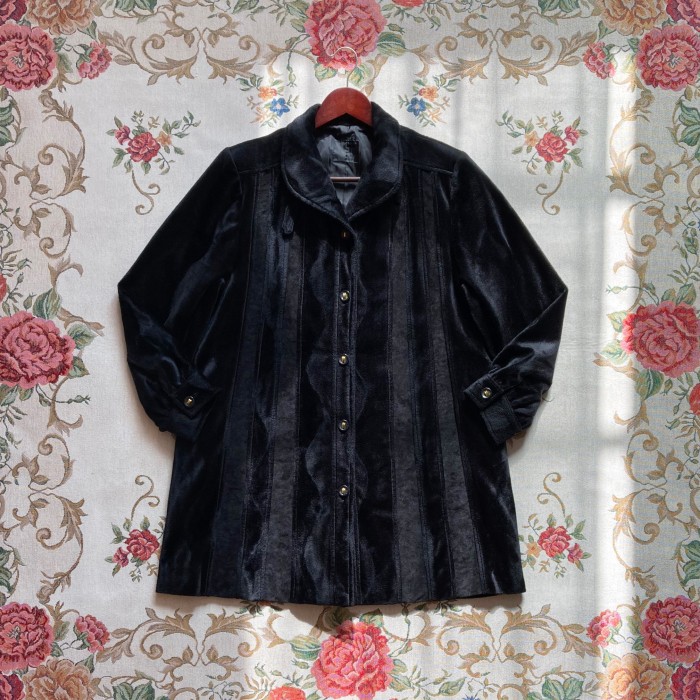 vintage velour coat jacket | Vintage.City 빈티지숍, 빈티지 코디 정보