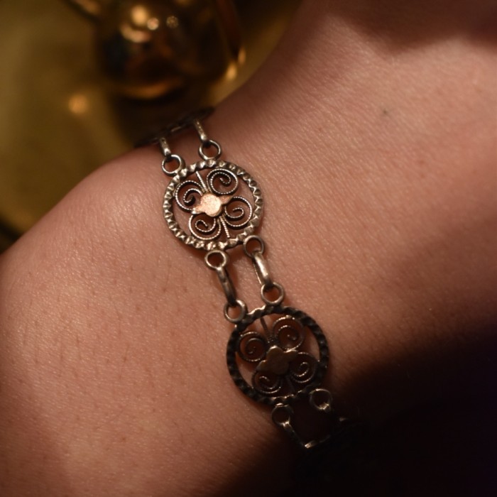 Euro vintage silver × rose gold bracele | Vintage.City 古着屋、古着コーデ情報を発信