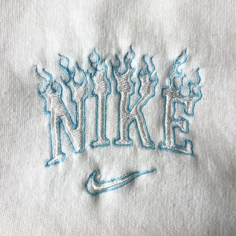 90s NIKE センター スウォッシュ ロゴ 刺繍 スウェット トレーナー