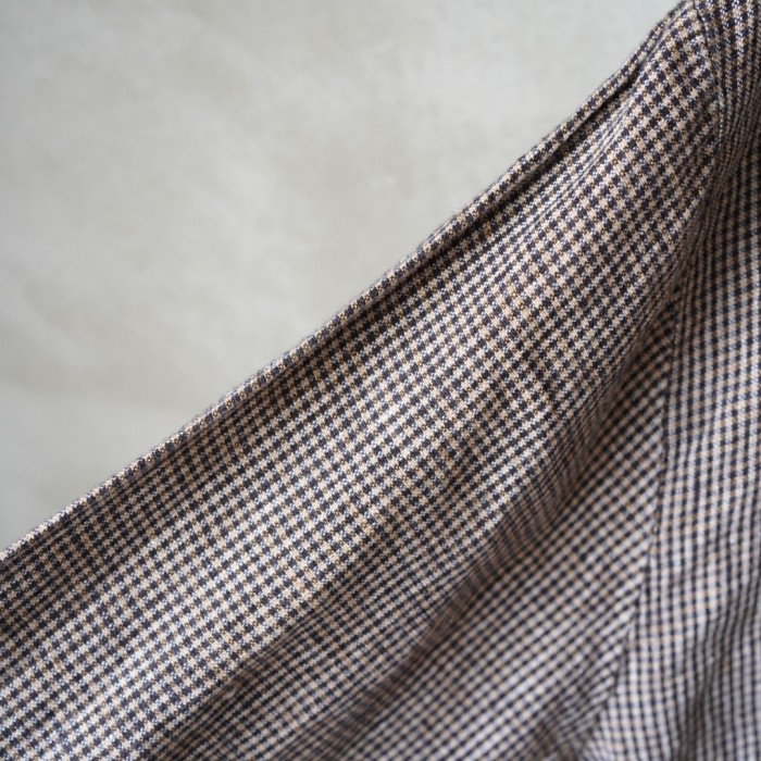 FLAX / Brown check Linen Shirt / フラックス ブラウンチェック リネンシャツ | Vintage.City 古着屋、古着コーデ情報を発信