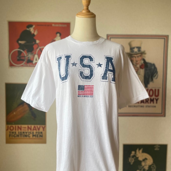 USA プリント Tシャツ 半袖 ホワイト USA製 | Vintage.City 빈티지숍, 빈티지 코디 정보