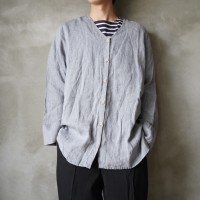 FLAX / Gray color Linen Shirt / グレーカラー フラックスグレーカラー リネンシャツ | Vintage.City 빈티지숍, 빈티지 코디 정보