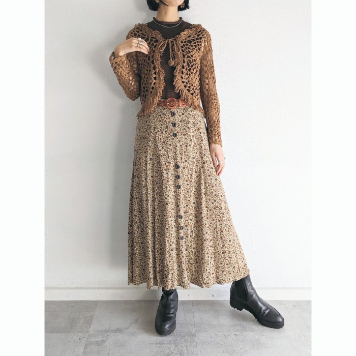 Germany / 80s botanical pattern skirt ボタニカル柄スカート | Vintage.City 古着屋、古着コーデ情報を発信