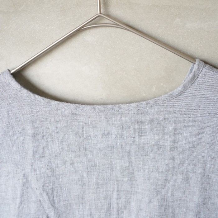 FLAX / Gray color Linen Shirt / グレーカラー フラックスグレーカラー リネンシャツ | Vintage.City 古着屋、古着コーデ情報を発信