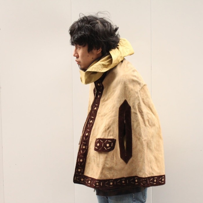 ~80s Unknown Leather Poncho | Vintage.City 古着屋、古着コーデ情報を発信