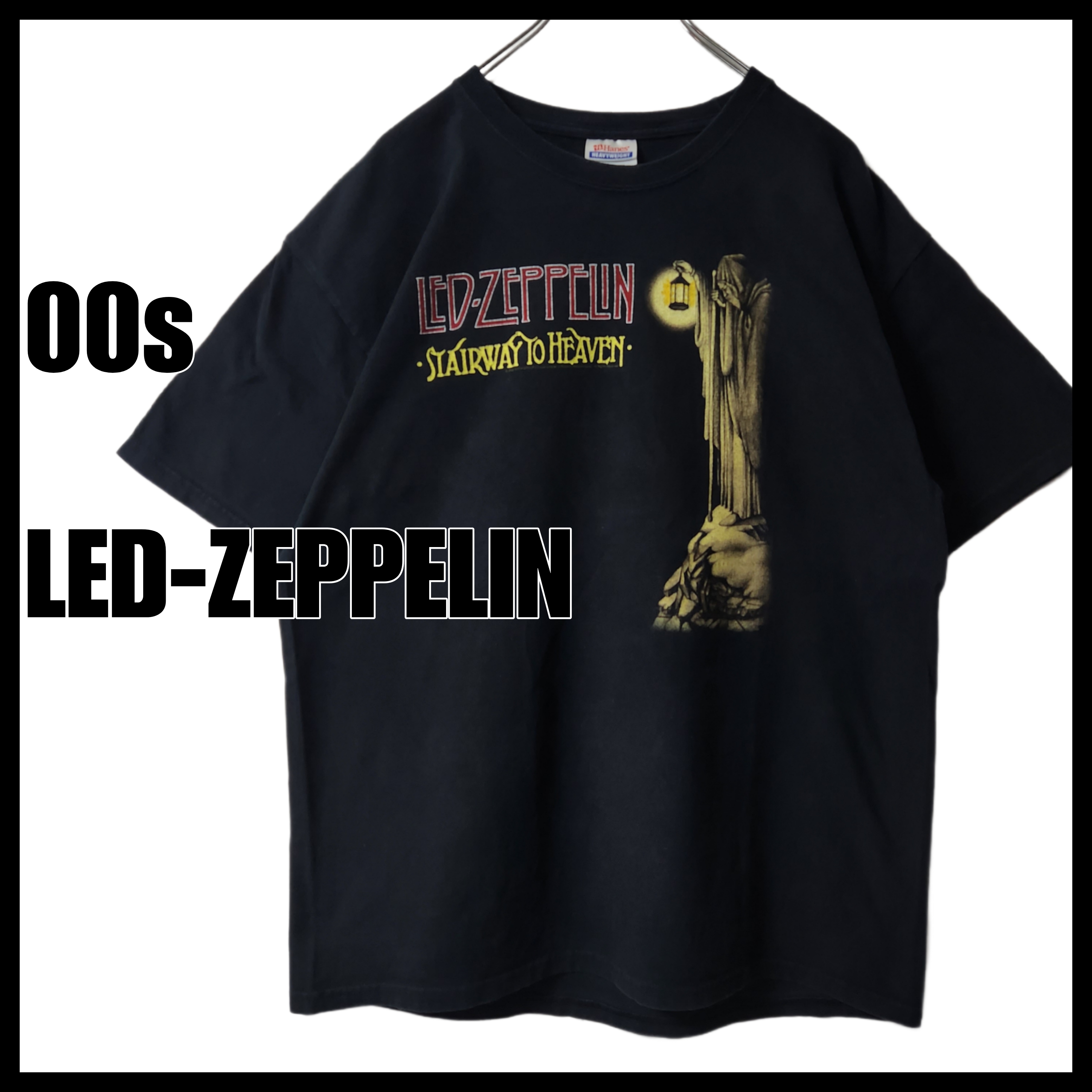 90s USA製 Vintage Led Zeppelin 総柄 Tシャツ L-