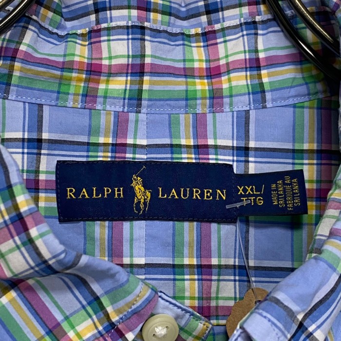 RALPH LAUREN   半袖シャツ　2XL   刺繍　チェック柄 | Vintage.City 빈티지숍, 빈티지 코디 정보