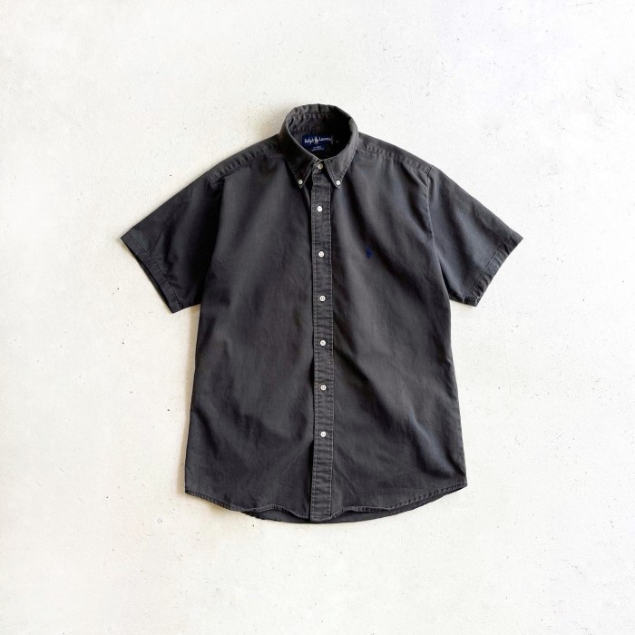 1990s Ralph Lauren "BRAIRE" Heavy cotton shirt BLACK 【M】 | Vintage.City 古着屋、古着コーデ情報を発信