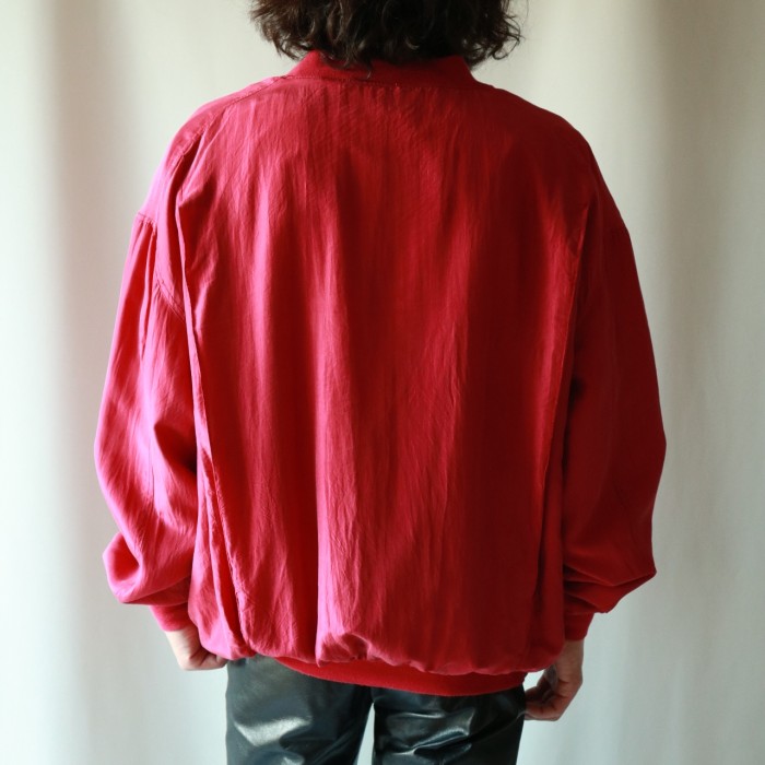 Vintage red silk blouson | Vintage.City 古着屋、古着コーデ情報を発信