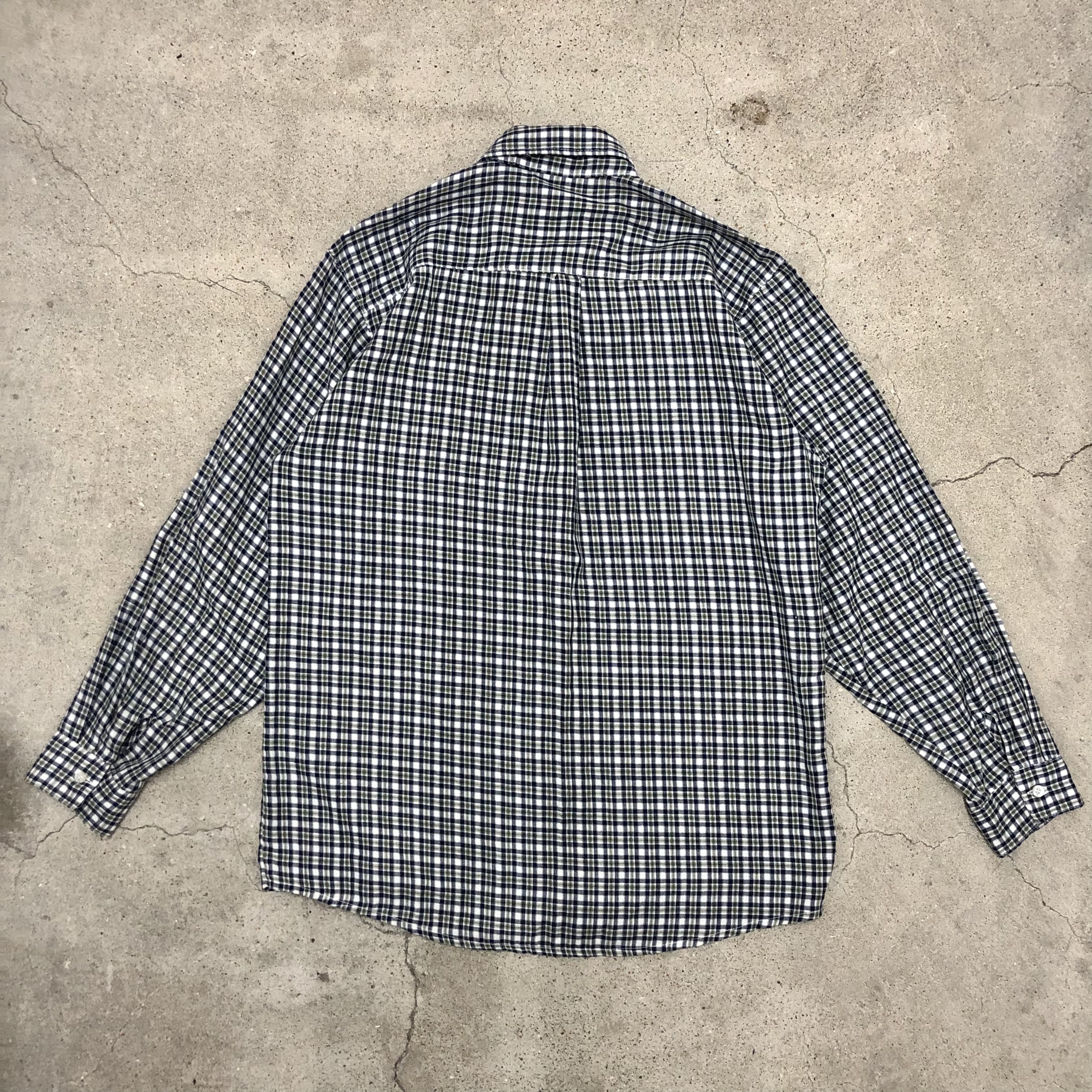【超激レア】OLD STUSSY 90S USA製 紺タグ 長袖チェックシャツ