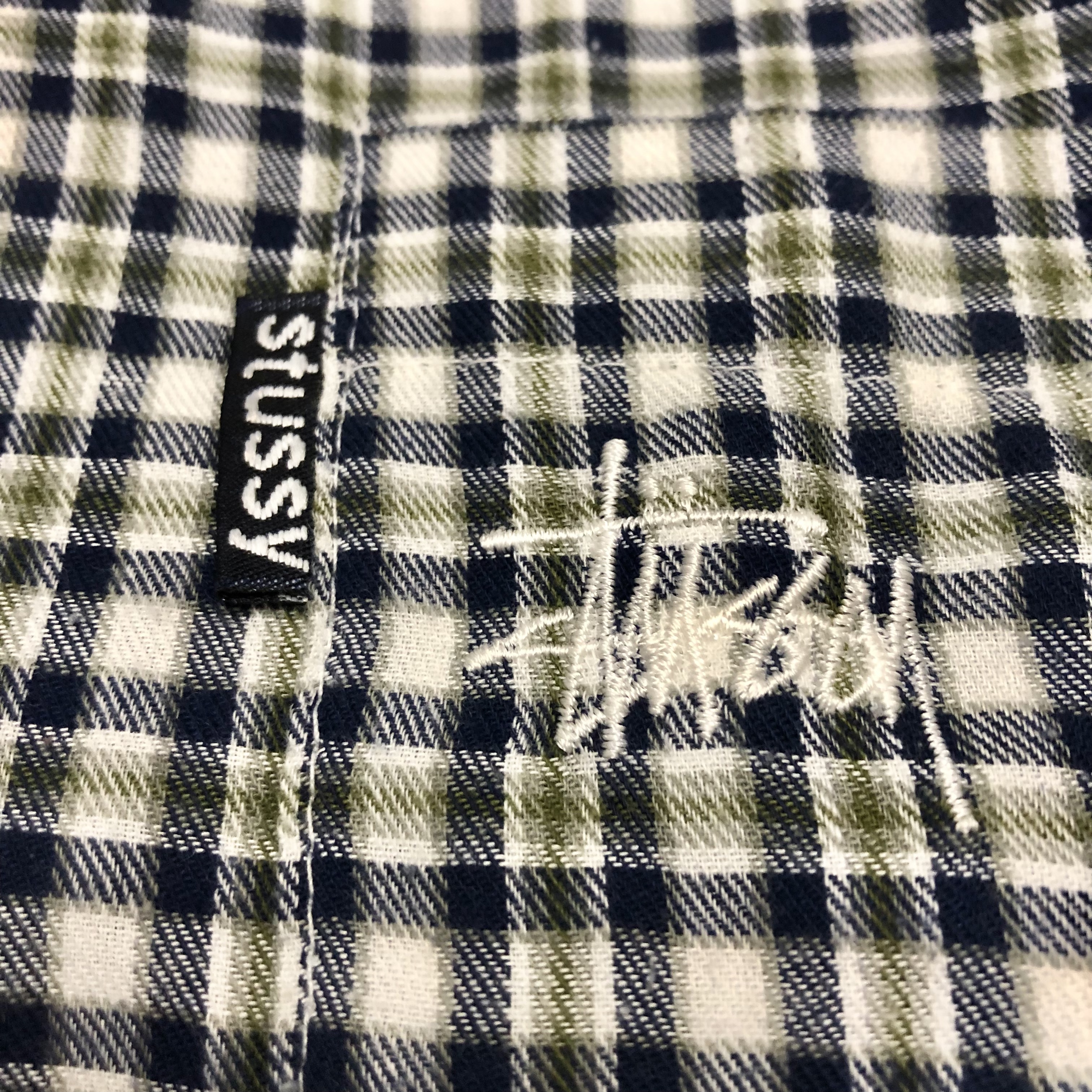 90～00s OLD STUSSY/ B/D check L/S shirt/Designed in USA/紺タグ/L
