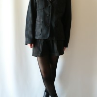 Vintage black check tailored jacket | Vintage.City 빈티지숍, 빈티지 코디 정보