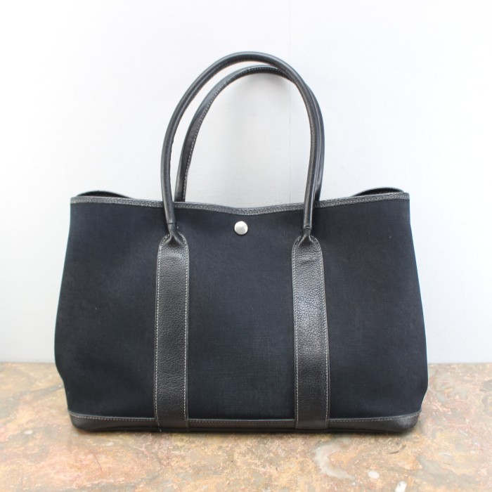 HERMES CANVAS LEATHER TOTE BAG MADE IN FRANCE/エルメスガーデンパーティーキャンバスレザートートバッグ | Vintage.City Vintage Shops, Vintage Fashion Trends