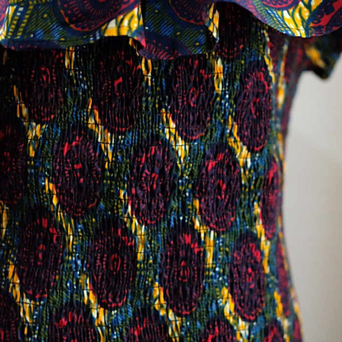 Batik frill tops | Vintage.City 古着屋、古着コーデ情報を発信