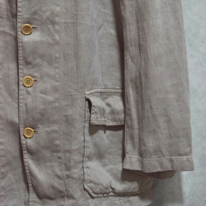 90s " cerruti " 100% linen herringbone shirts work half coat | Vintage.City Vintage Shops, Vintage Fashion Trends