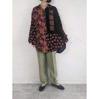 Flower pattern rayon shirt | Vintage.City 古着屋、古着コーデ情報を発信