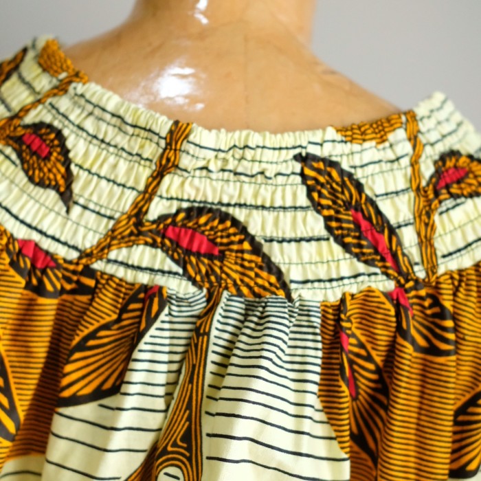 Batik dress yellow | Vintage.City 古着屋、古着コーデ情報を発信