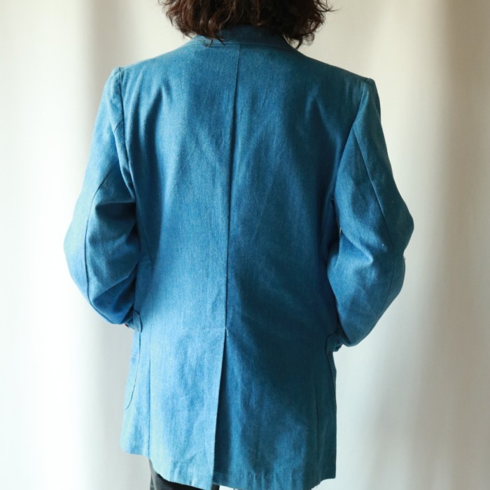 Vintage 70s blue tailored jacket | Vintage.City 古着屋、古着コーデ情報を発信