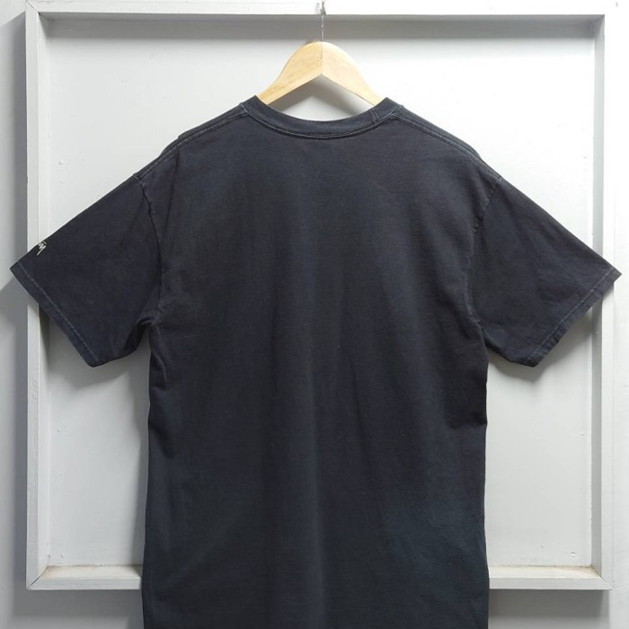 STUSSY グラフィック プリント Tシャツ ブラック M ストック ロゴ | Vintage.City 古着屋、古着コーデ情報を発信