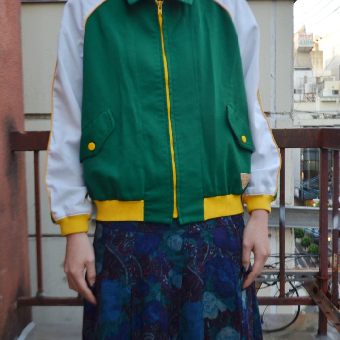 80's " kansai uniform " Jersey Zipup Jacket | Vintage.City 古着屋、古着コーデ情報を発信