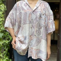 Men’s lavender × pink beige crazy pattern shirt | Vintage.City 빈티지숍, 빈티지 코디 정보
