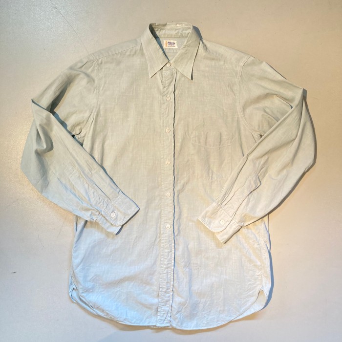 50s pilgrim chambray L/S shirt 「四つ星タグ」「マチ付き」長袖シャツ ピルグリム | Vintage.City 古着屋、古着コーデ情報を発信