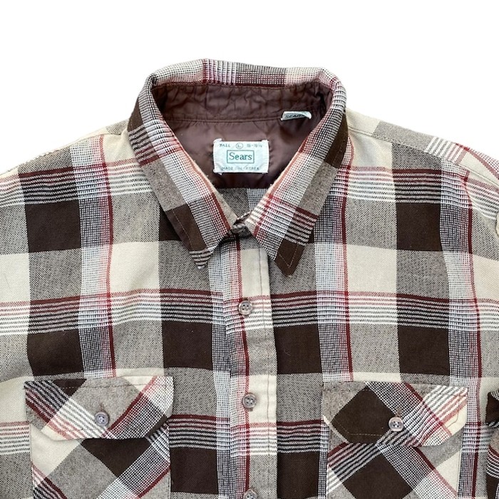 80-90s Sears check flannel shirt | Vintage.City 古着屋、古着コーデ情報を発信