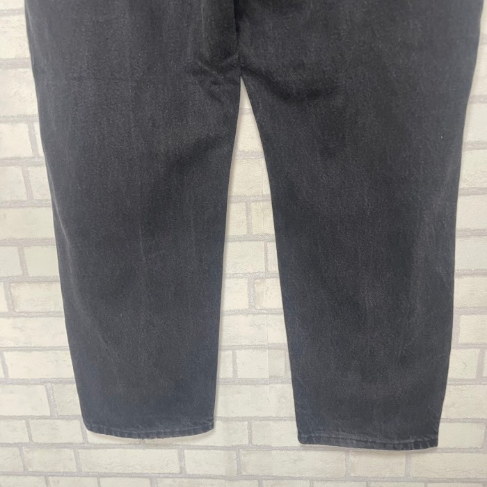 【W40×L32】wrangler   ブラックデニムパンツ　革パッチ | Vintage.City 古着屋、古着コーデ情報を発信
