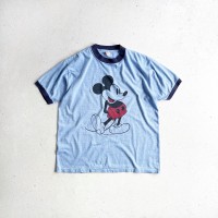 1970s Disney Mickey Mouse  Ringer T-shirt BLUE | Vintage.City ヴィンテージ 古着