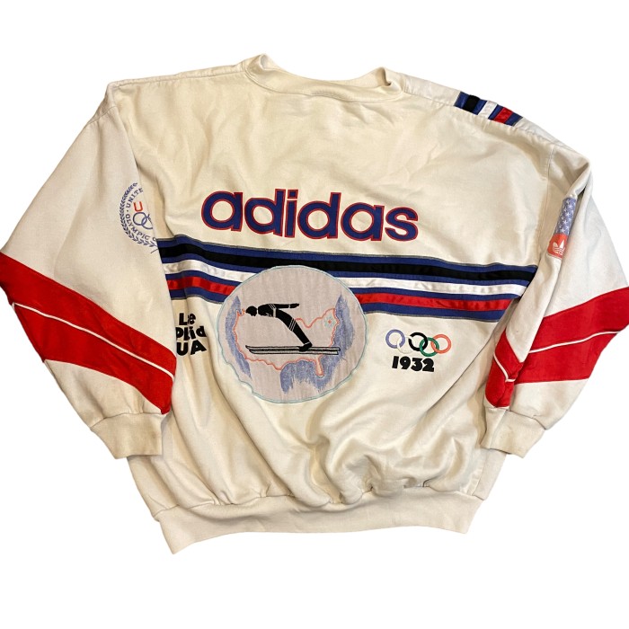 ビンテージ 80年代 アディダス オリンピック スウェット ホワイト ...