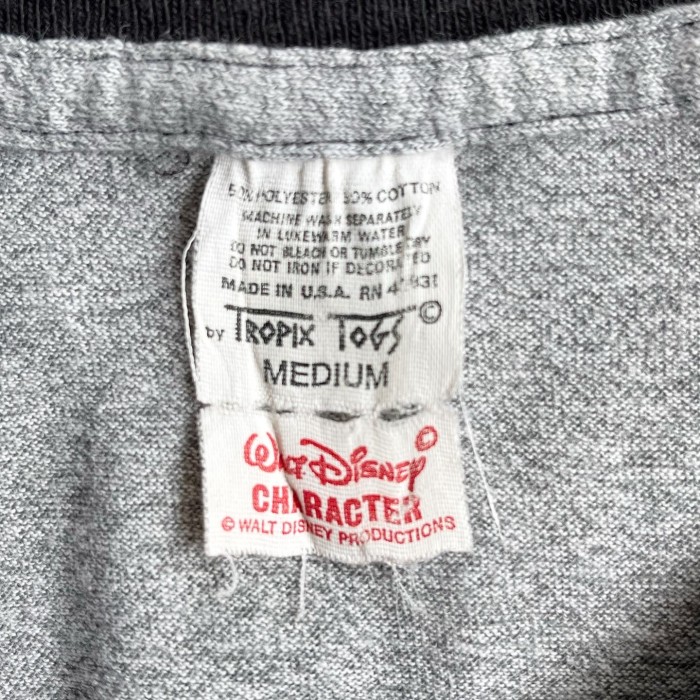 1970s Disney Mickey Mouse  Ringer T-shirt BLACK MADE IN USA 【M】 | Vintage.City 빈티지숍, 빈티지 코디 정보
