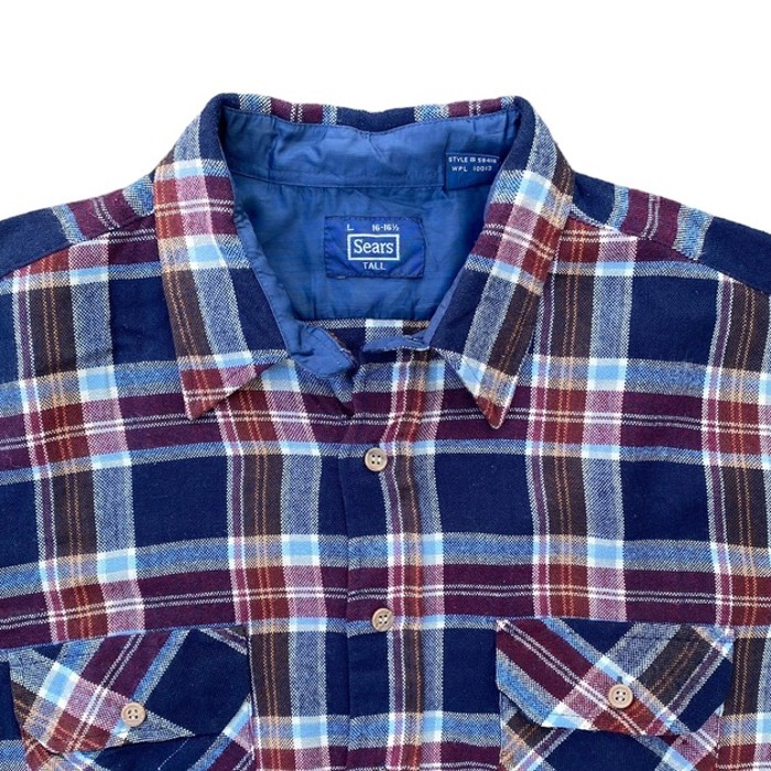80-90s Sears check flannel shirt | Vintage.City 古着屋、古着コーデ情報を発信