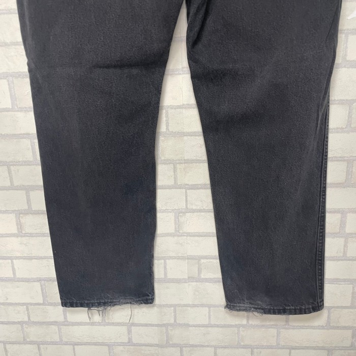 【W42×L32】wrangler  ブラックデニムパンツ　革パッチ | Vintage.City 古着屋、古着コーデ情報を発信