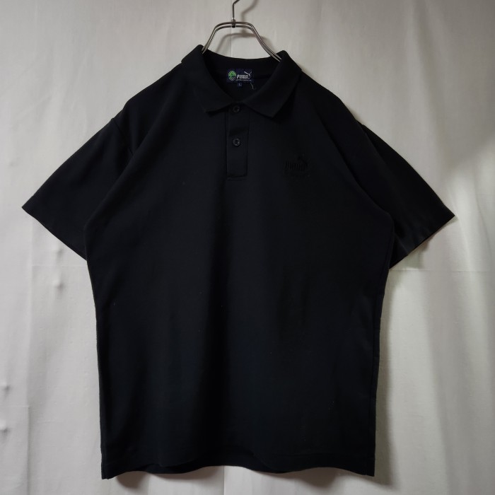 PUMA　プーマ　ポロシャツ　ワンポイント 刺繍デザイン　黒　サイズL | Vintage.City 古着屋、古着コーデ情報を発信