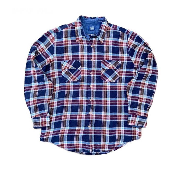 80-90s Sears check flannel shirt | Vintage.City 빈티지숍, 빈티지 코디 정보