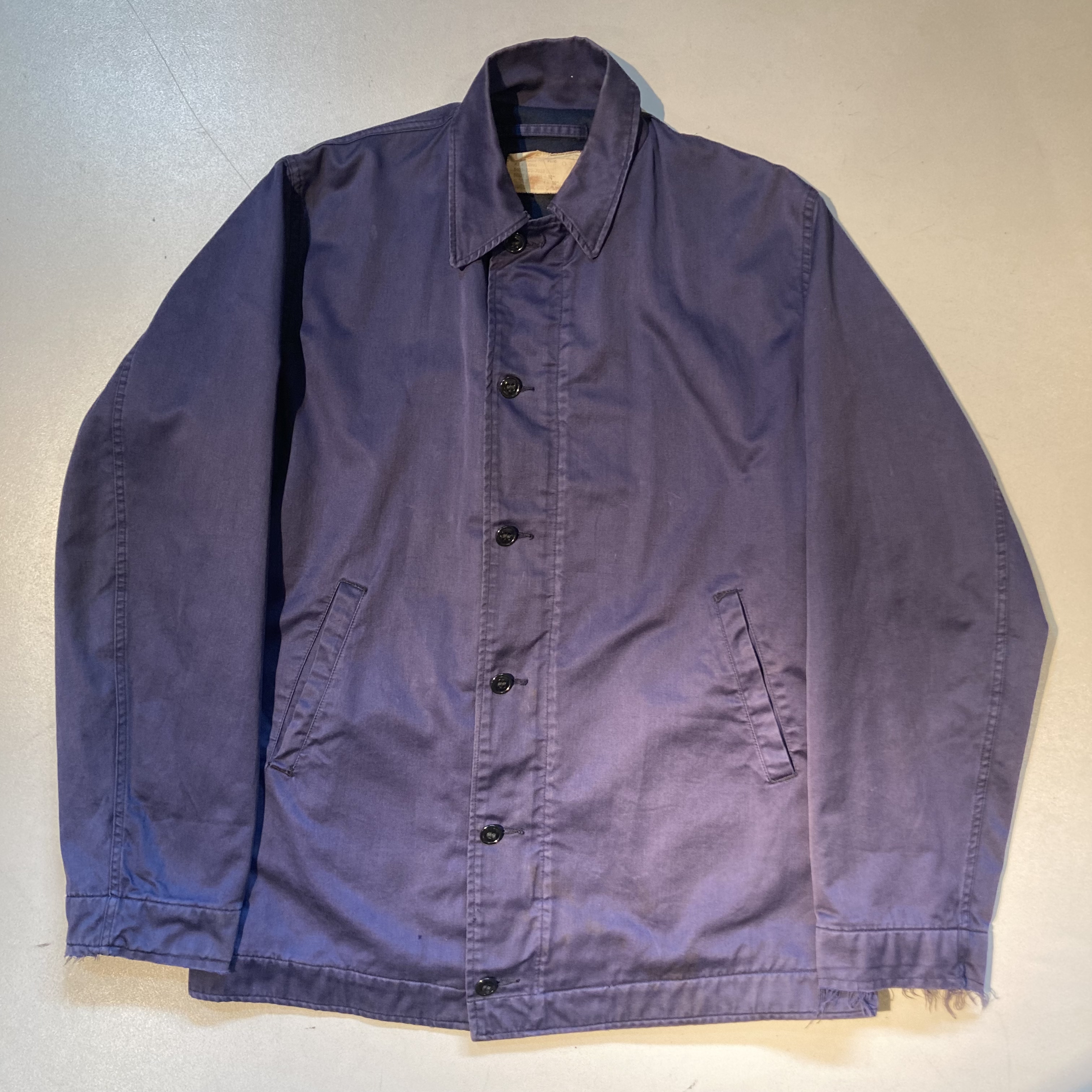 70s 米軍 海軍 実物【ミリタリー ネイビー A-2 デッキジャケット】monet_jacket