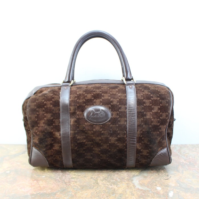 OLD CELINE MACADAM PATTERNED LEATHER BOSTON BAG MADE IN ITALY/オールドセリーヌマカダム柄レザーボストンバッグ | Vintage.City 빈티지숍, 빈티지 코디 정보